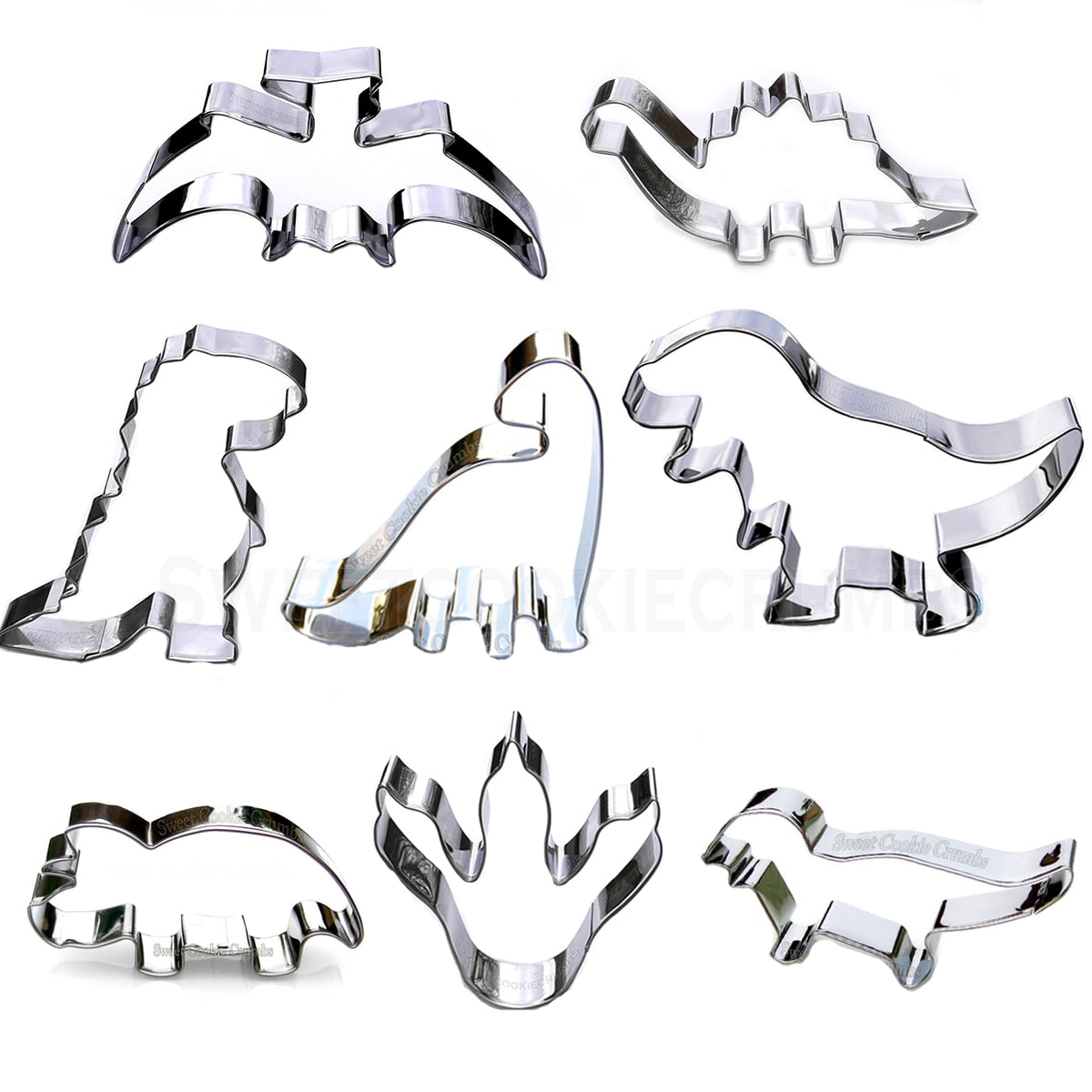 Dinosaur Cookie Cutters 11 Piece Large Dino Biscuit Cutters Dinosaur Stainless Steel Cutters for Kids Dinosaur Party Decorations