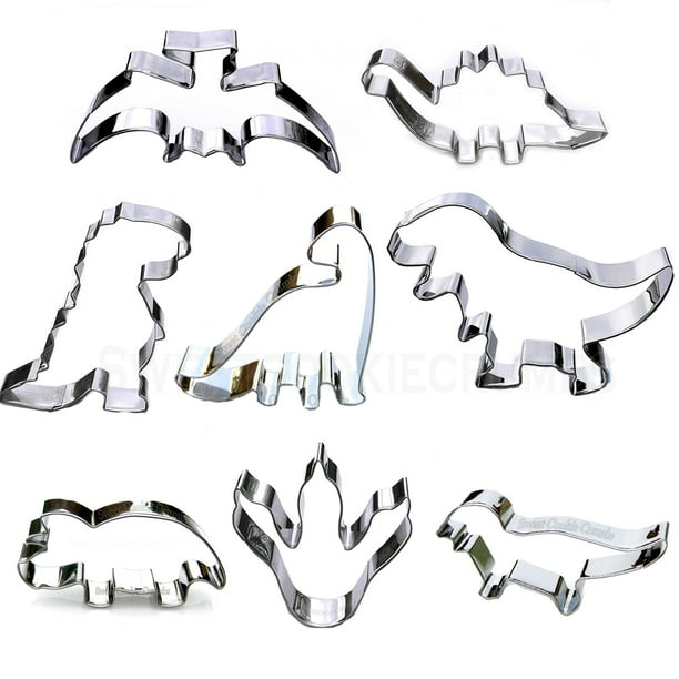 Dinosaur Cookie Cutter Set, 8 Piece, Stainless Steel