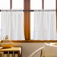 thumbnail image 4 of 1 Panels Kitchen Curtains Short Tier Curtain, Farmhouse Small Cafe Curtain, Light Filtering Short Window Curtains for Bathroom Basement, 4 of 6