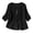 Black, variant on T Shirts for Women's Fashionable Casual Solid Color Pleated Cotton and Linen Top with Seven Quarter Sleeves Womens Fashion Top Shirts
