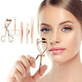 thumbnail image 6 of Arroyner 5Pcs Eyelash Applicator Tool Curved Lash Curler Clip Eyebrow Scissors Eyelash Tweezers False Eyelashes Pasting Tool (Rose Gold), 6 of 9