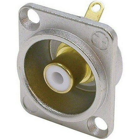 - Neutrik NF2D-9 RCA Jack Connector D-Series White/Nickel