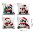 thumbnail image 3 of Xuniizn Christmas Pillow Covers 18x18 inch Set of 4 Xmas Decorations Soft Plush Faux Fur Wool Christmas Throw Pillow Cases Winter Holiday Decor for Sofa Living Room, 3 of 6