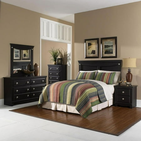 Victorian Bedroom Suite - Cambridge Southampton 5 Piece Bedroom Suite: Twin Bed Headboard, Dresser, Mirror, Chest, Nightstand