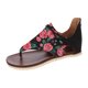 thumbnail image 2 of Sandalias de playa planas con punta abierta y punta abierta para vacaciones informales con cremallera para mujer Wmkox8yii  nm6918, 2 of 5