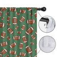 thumbnail image 4 of Football Silhouette Green Pattern Insulated Teens Curtains Set Of 2, Bedroom Essentials, Toddler Room Decor 42"x63", 4 of 5