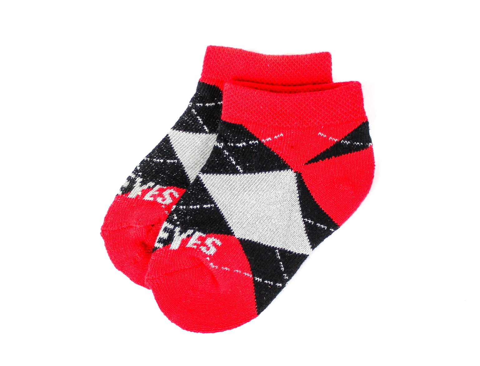 Ohio State Buckeyes Baby Argyle No Show Sock