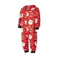thumbnail image 6 of Christmas Family Pajamas Matching Set Elk Print Long Sleeve Tops and Red Plaid Pants Sleepwear, 6 of 10