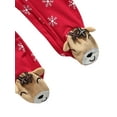 thumbnail image 3 of Qiylii Baby Christmas Romper, Snowflake Deer Embroidery V-Neck Long Sleeve Jumpsuit, 3 of 7