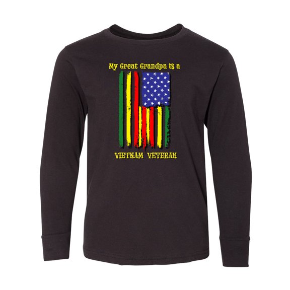 Inktastic My Great Grandpa is a Vietnam Veteran Long Sleeve Youth T-Shirt