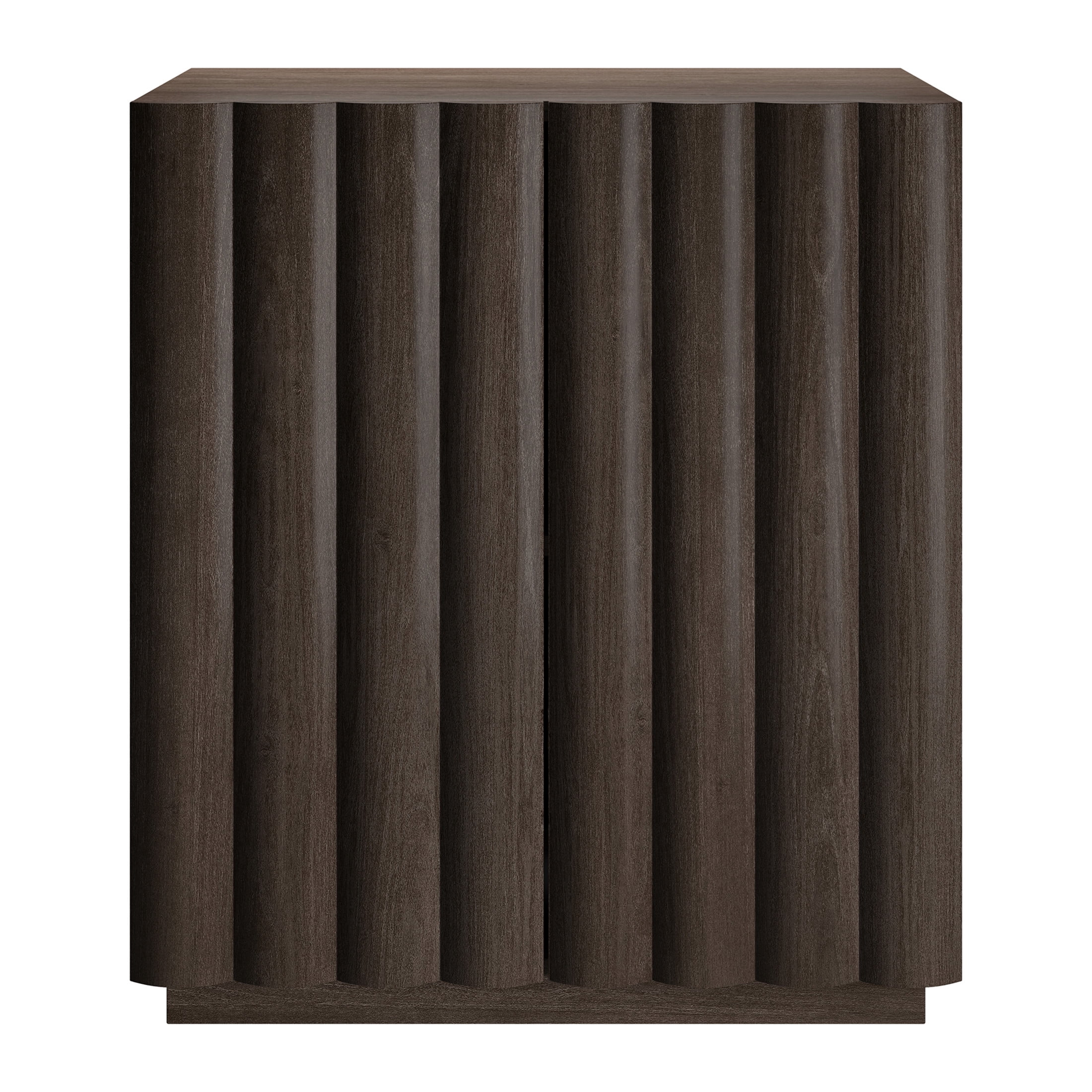 Evelyn&Zoe Modern/Contemporary 28" Wide Brown Oak Accent Cabinet