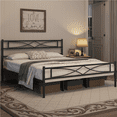 thumbnail image 2 of Renwick Julian Curved Design Metal Platform California King Bed, Black, 2 of 9