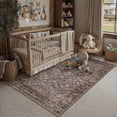 thumbnail image 6 of BERTHMEER 3'x5' Washable Area Rugs for Doorway Entrance Enterway Hallway Living Room Bedroom Dining Room Office Farmhouse Traditional Non Slip Rugs,Blue Brown, 6 of 6
