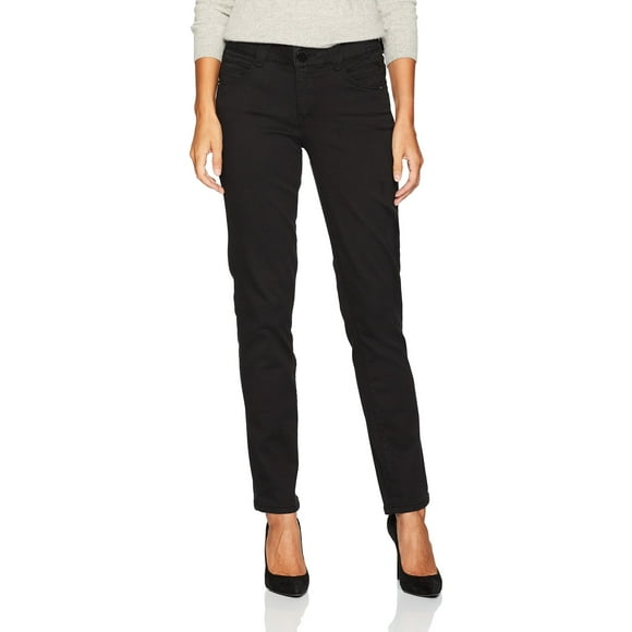 Democracy Women's Ab Solution Straight Leg Jean, Black, 2