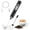 Black, variant on Hootek Rechargeable Milk Frother Handheld with 3 Heads, Coffee Electric Whisk Drink Foam Mixer, Mini Hand Stirrer with 3 Speeds Adjustable for Latte, Cappuccino, Hot Chocolate, Egg, White