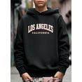 thumbnail image 3 of Kid Boys Sweatshirt LOS ANGELES Letter Print Cute&Cozy Hoodies Size: 5-14, 3 of 9