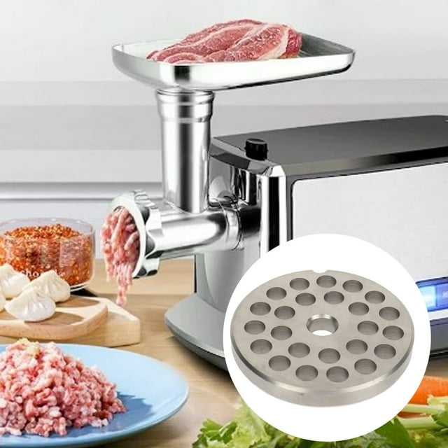 Meat Grinder Disc Plate, Uniform Shredding Size 12 Nonclogging Stainless Steel Meat Grinder Disc for Cutting