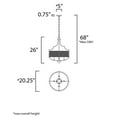 thumbnail image 3 of 25284WLBZAB Maxim Lighting Savant-4 Light Chandelier-20.25 Inches wide by 26 inches high, 3 of 5