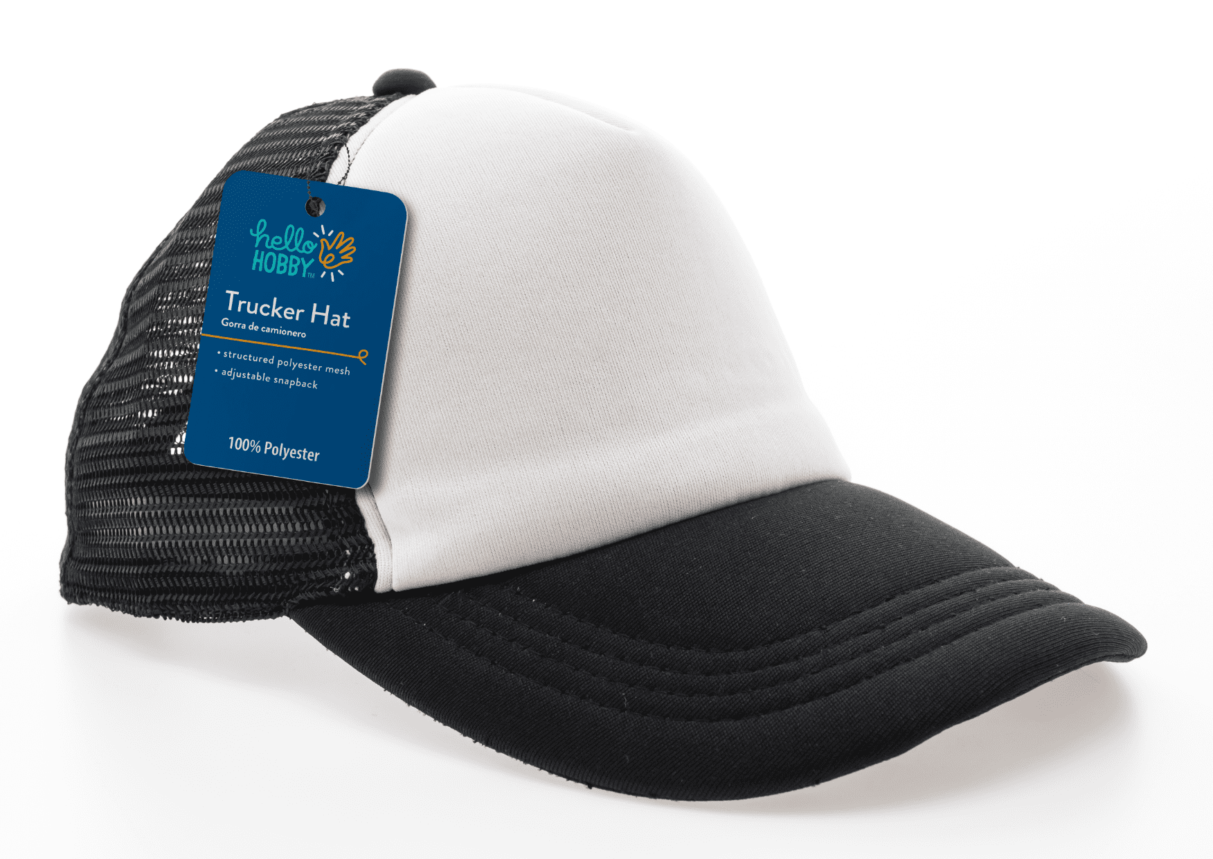 Hello Hobby Customizable Mesh Trucker Hat Adjustable Snap 
