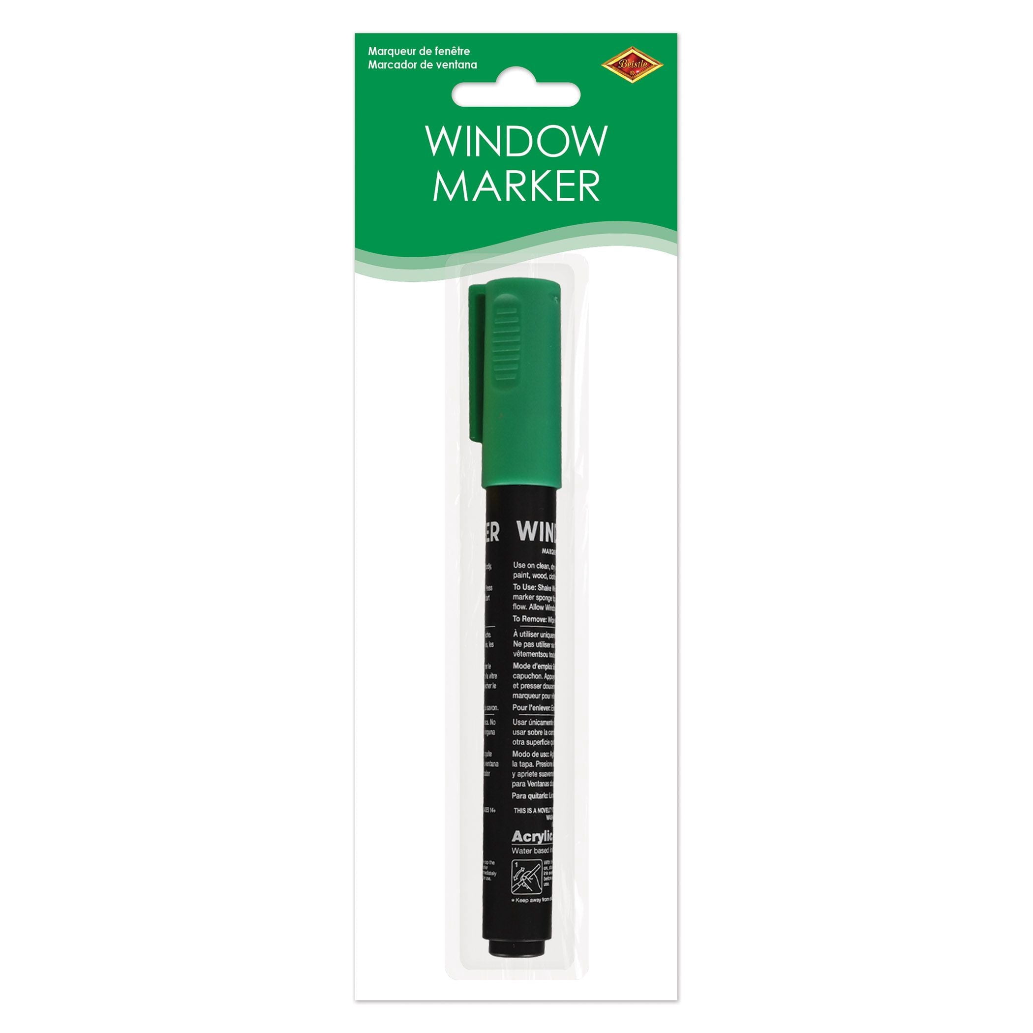 24 Pack Bulk Green Washable Window Marker Indoor & Outdoor Fun