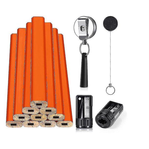 Portalápices Retráctil JINMJMXG 2 Sacapuntas 36 Planos Naranja