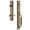 Vintage Brass, variant on Grandeur 849856 Carre Solid Brass Rose Left Handed Dummy Full Plate 'C' Grip Handleset -