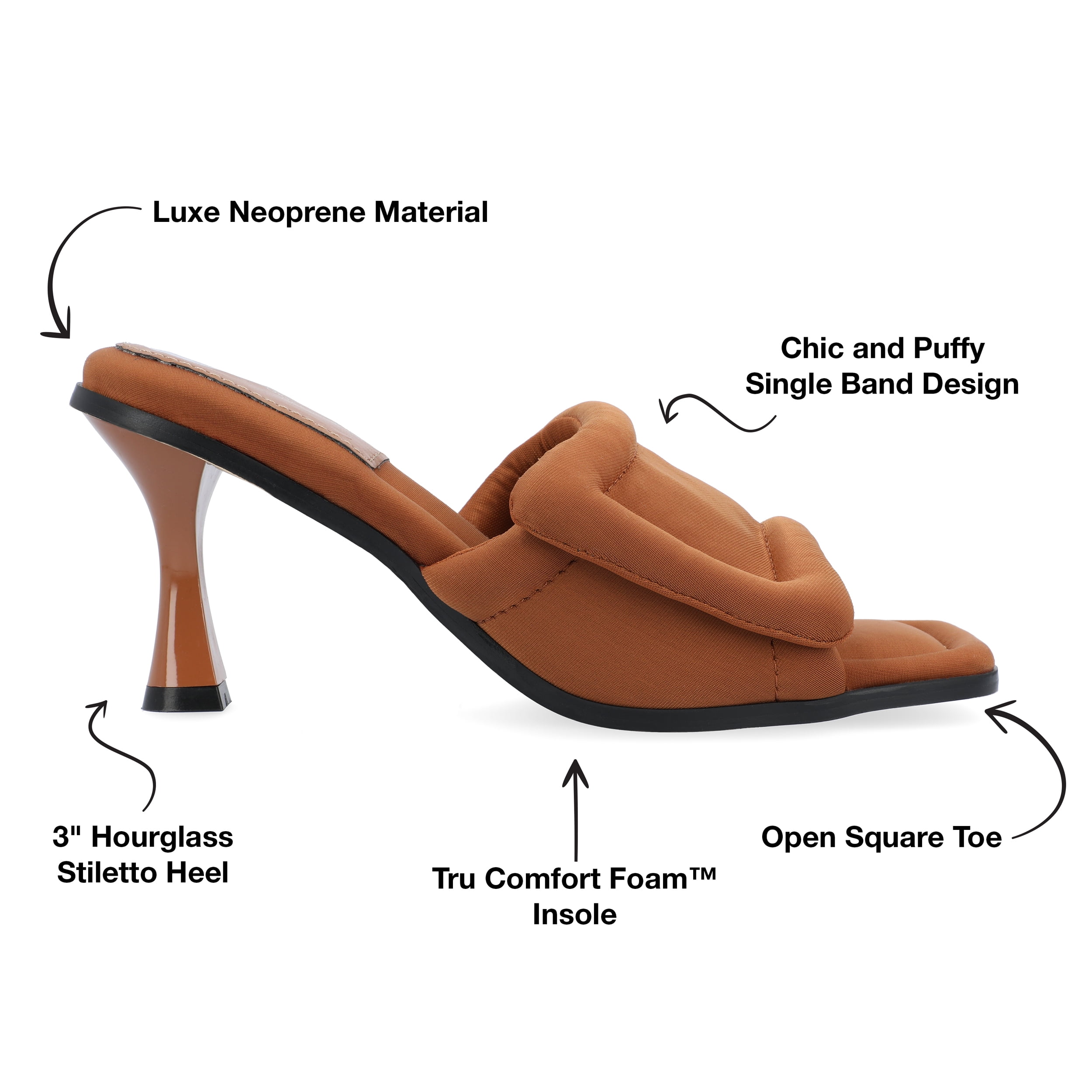 Journee Womens Addriel Mid Heel Open Toe Sandals