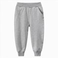 thumbnail image 4 of Pants For Boys 1-7 Years Tiddler Kids Baggy Sweatpants Wide Leg Pants Fall Winter Workout Athletic Pants Kids Grey Sweatpants Size 5-6 Years, 4 of 4
