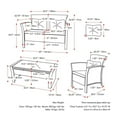 thumbnail image 5 of Cascade Black Wicker / Rattan Frame 4 Piece Patio Set with Navy Blue Cushions, 5 of 8
