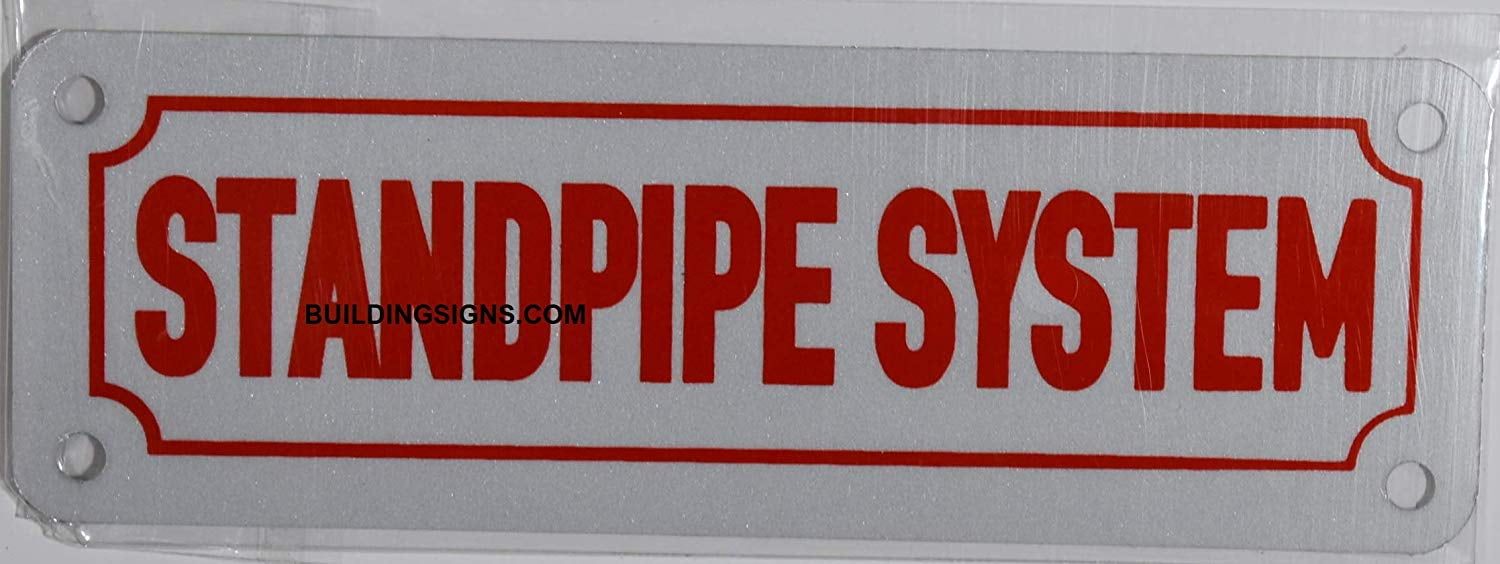 Standpipe System Sign (White Reflective, Aluminium 2X6) - Walmart.com