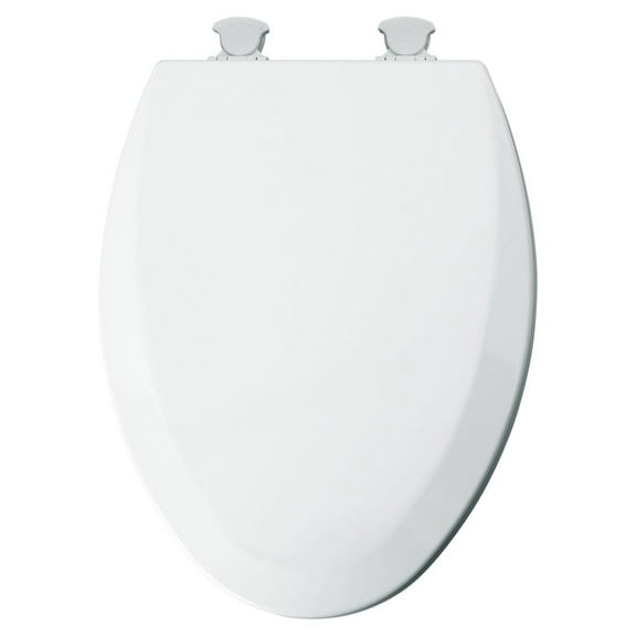 146EC 000 Molded Wood Toilet Seat with Lift-Off Hinges, Elongated, White