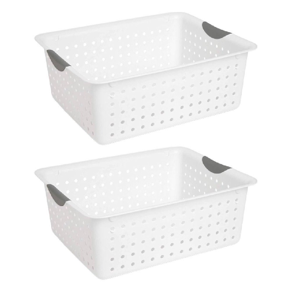 Sterilite Basket Bin 1626 Large Ultra Storage Organizer With