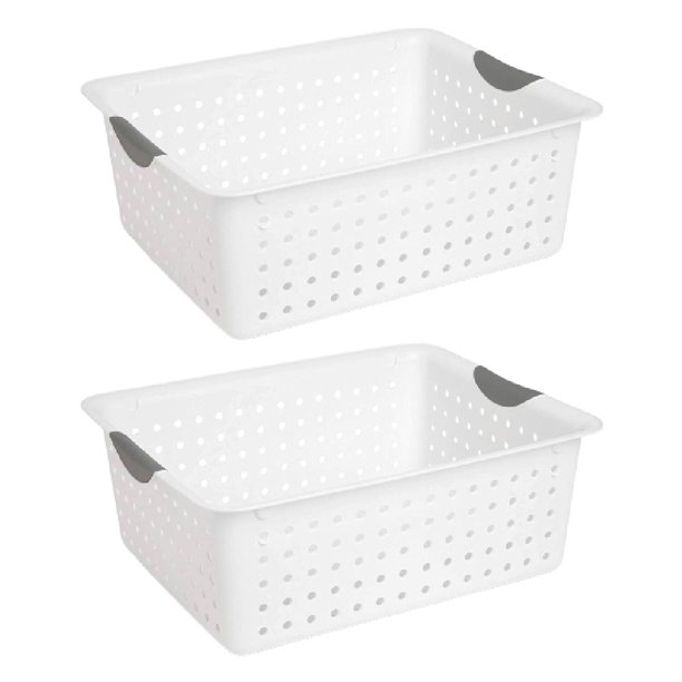 Sterilite Basket Bin 1626 Large Ultra Storage Organizer With