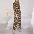 thumbnail image 3 of Fotbe Cute Lion Tiger Pattern Long Sleeve Pajama Set for Women,Sleepwear Set,2-piece Loungewear Set,Soft PJs Comfy Nightwear with Pockets -Medium, 3 of 7