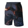 thumbnail image 4 of Pofeuu Fire Breathing Dragon Twilight Prin Men's Swim Trunks Quick Dry Bathing Suit Swimming Board Shorts Mesh Lining Beach Swimwear-Medium, 4 of 6