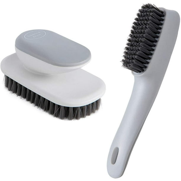 Cleaning Brush Household Small Laundry Brush for Soft Bristle Scrub Clothes Shoe Underwear Fabric Hand Cleaning Brush Gray