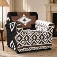 thumbnail image 2 of FKELYI 2 Piece Stretch Couch Cover with Separate Cushion Cover Non Slip Anti-Dust Armchair Slipcover Aztec Tribal Geometric Print Furniture Protector for Living Room, 2 of 7