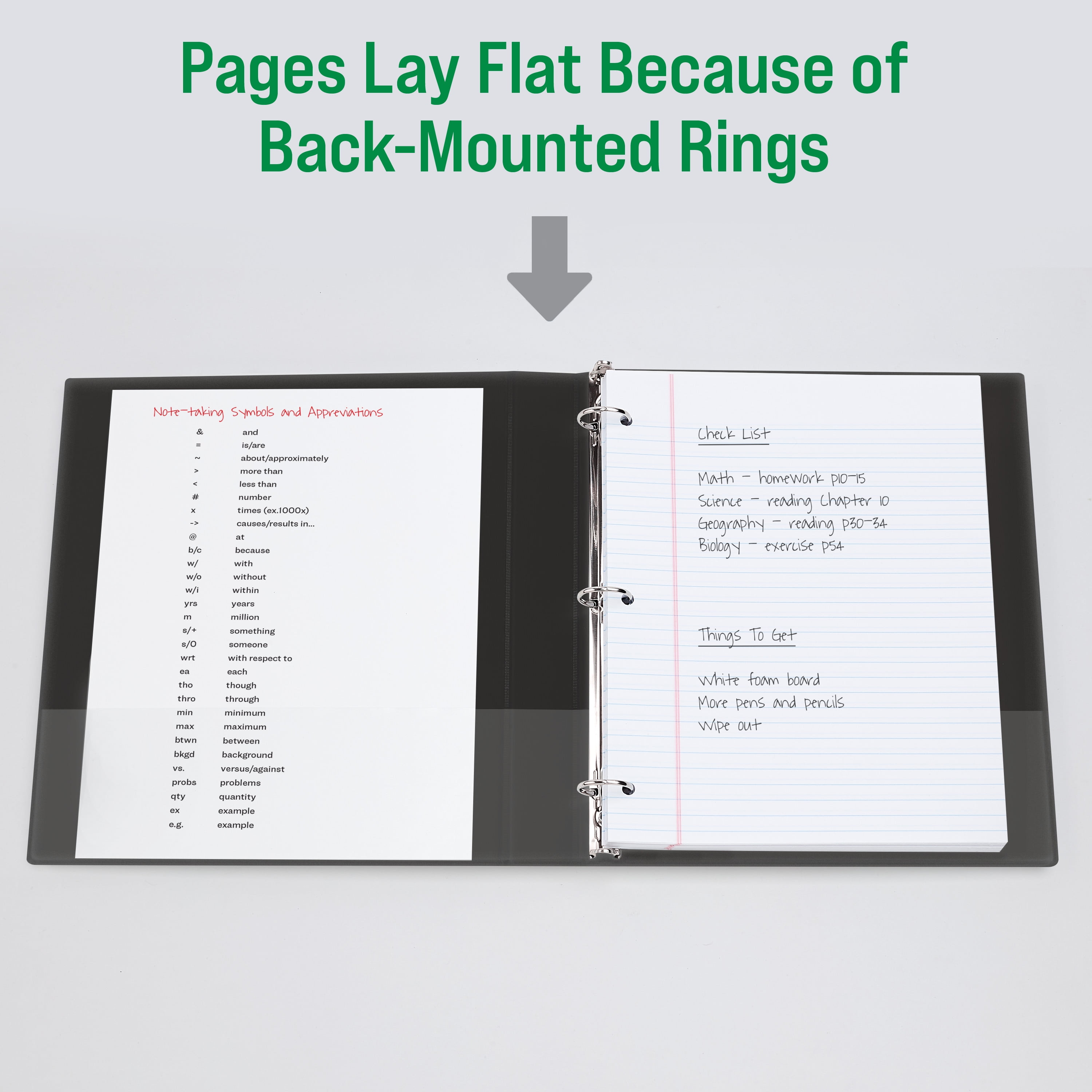 Office Essentials Economy View 3 Ring Binders, 0.5" Round Rings, 0.7" Spine, 100-Sheet Capacity, White Binders (12-Pack of 03422)