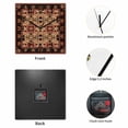thumbnail image 2 of Brown Red Boho Wooden Wall Clock Silent Non Ticking, Vintage Geometric Abstract Art Square Wall Clocks Battery Operated, Decor Clock for Home Office, Living Room, Kitchen, 10 Inch, 2 of 9