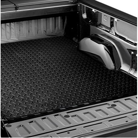 Rl Concepts Black Rubber Diamond Truck Bed Trunk Floor Mat Carpet