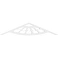 thumbnail image 2 of Ekena Millwork 36"W x 7 1/2"H x 1"P (5/12) Pitch Classic Wagon Wheel Architectural Grade PVC Gable Pediment, 2 of 5