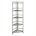 thumbnail image 2 of Pemberly Row 5-Tier Folding Metal Corner Shelf in Black Metal, 2 of 2