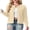 01-Butter Yellow, variant on JWD Women's Long-Sleeved Crew Neck Scallop Edge Buttoned Cropped Cardigan Knitted Sweater