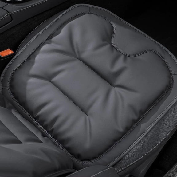 Leather Car Seat Cushion with Memory Foam for Auto and Truck Seats, Breathable Non-Slip Chair Pad