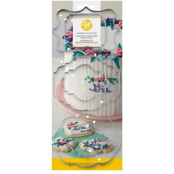 Ensemble de découpoirs de plaque pour fondant et pastillage Wilton, 6 pièces Découpoirs de plaque, 6 pièces