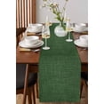 thumbnail image 2 of Vintage Blackish Green Short Table Runners 48 Inches, Cotton Linen Fabric Table Runner Dresser Scarf, Farmhouse Retro Beige Solid Color Tablerunner for Party/Kitchen/Dinner/Wedding Decor 13''x48'', 2 of 7