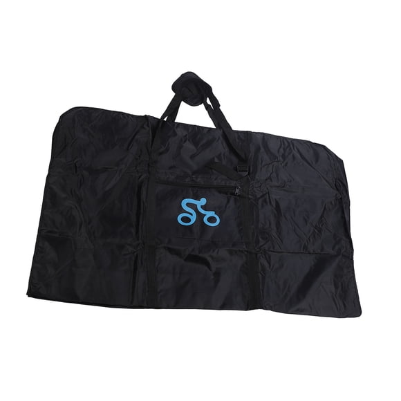 Bike Travel Case, Oxford Cloth 2 Pockets Sturdy Shoulder Strap Folding Bike Bag for Trains