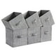 thumbnail image 1 of SONGMICS Cubos de Almacenamiento, Contenedores de Tela No Tejida de 11 Pulgadas con Asas Dobles, Juego de 6, Organizadores de Armario para Estantes, Plegables, para Ropa, Gris Espadaña UROB26LG, 1 of 5