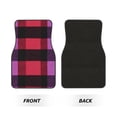 thumbnail image 3 of Crystal Fleece Car Floor Mats Set Of Four - Bottom Injection Molded For Easy Installation To Prevent Interior Contamination Suitable For Most Cars Palevioletred Buffalo Plaid Check Tartan Scotland_3, 3 of 7