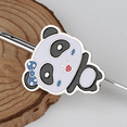 thumbnail image 1 of Marcadores de moda de acero inoxidable Exquisito Panda Kids Clip de libro Suministros de oficina (Bowknot panda), 1 of 1